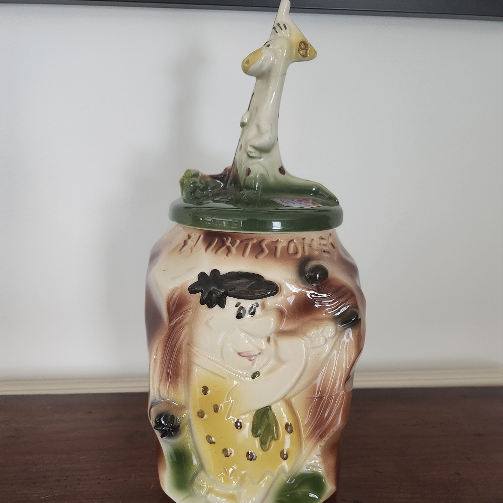 RARE Vintage American Bisque Flintstones Cookie Jar 1961